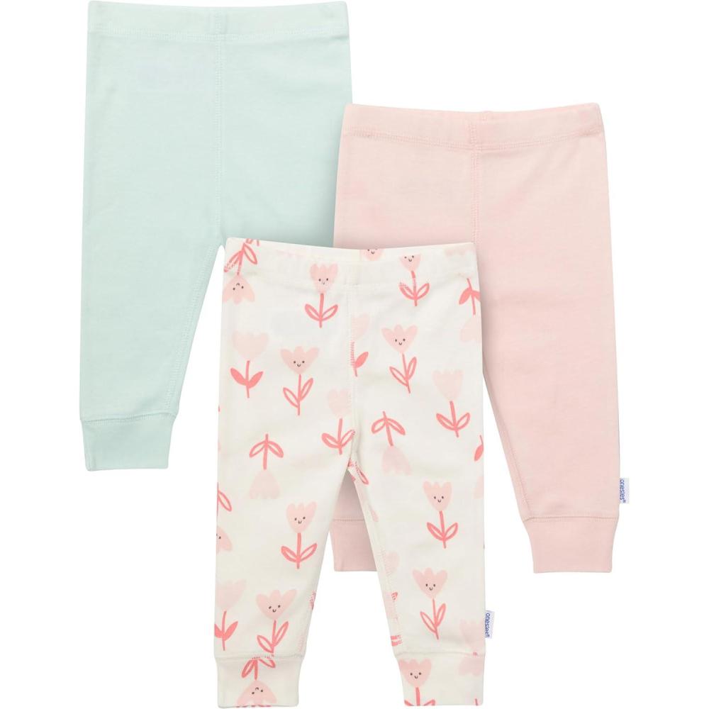 imageOnesies Brand UnisexBaby 3Pack Active PantsFlowers