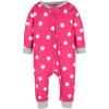 Onesies Brand Baby Girls’ 3-pack Snug Fit One-piece Cotton Pajamas(Dots & Kitties)