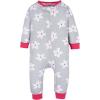 Onesies Brand Baby Girls’ 3-pack Snug Fit One-piece Cotton Pajamas(Dots & Kitties)