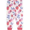 Onesies Brand Baby Girls’ Snug Fit 4-piece Pajama Set(Berries)
