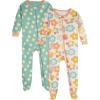 Onesies Brand, Baby Girls, 2-Pack Footed Pajamas(Sunny Day)