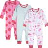Onesies Brand Baby Girls’ 3-pack Snug Fit One-piece Cotton Pajamas(Starry Nights)