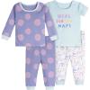 Onesies Brand Baby Girls’ Snug Fit 4-piece Pajama Set(Naps)