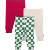 Onesies Brand Unisex-Baby 3-Pack Active Pants(Green Checkers)