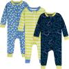 Onesies Brand baby-boys 3-pack Snug Fit One-piece Cotton Pajamas(Dinos)