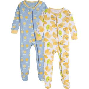 Onesies Brand, Baby Girls, 2-Pack Footed Pajamas(Lemons)