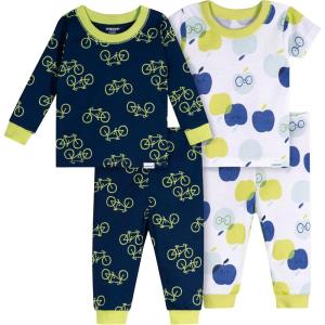 Onesies Brand Baby Girls’ 3-pack Snug Fit One-piece Cotton Pajamas(Apples)