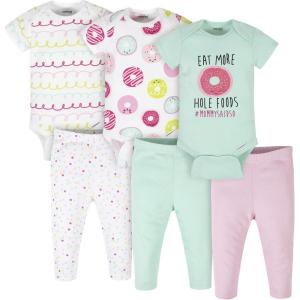 Onesies Brand Unisex Baby 3 Outfit Bundle Mix Match Newborn to 12m Pants Set(Pink Green Donut)