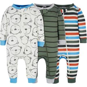 Onesies Brand baby-boys 3-pack Snug Fit One-piece Cotton Pajamas(Bear)