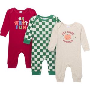 Onesies Brand unisex-baby 3-pack Cotton Romper(What Fun Pumpkin)