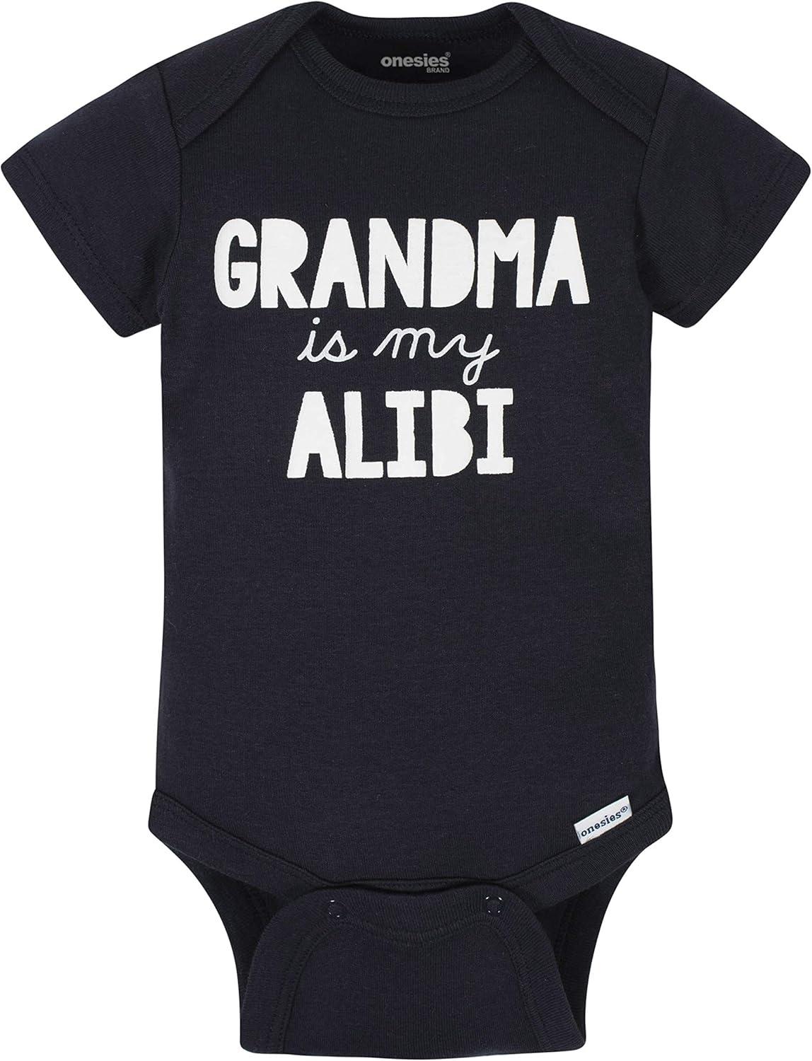 imageOnesies Brand Baby 8pack Short Sleeve Mix amp Match BodysuitsGrey Funny
