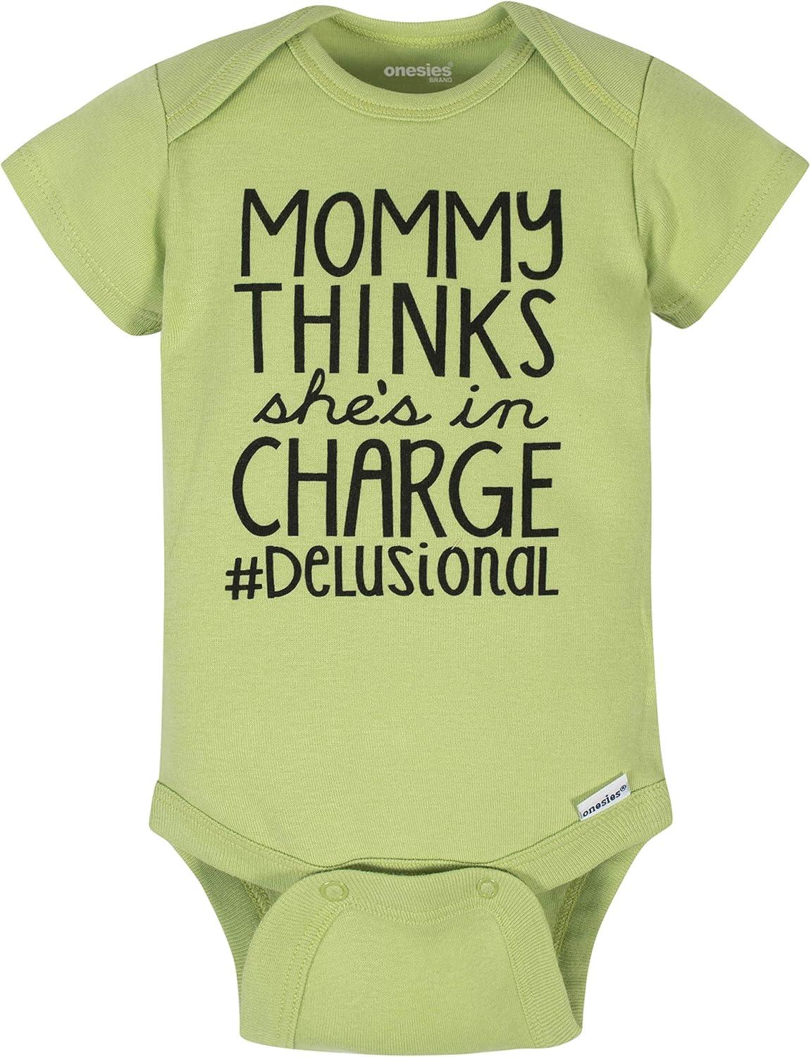 imageOnesies Brand Baby 8pack Short Sleeve Mix amp Match BodysuitsGrey Funny