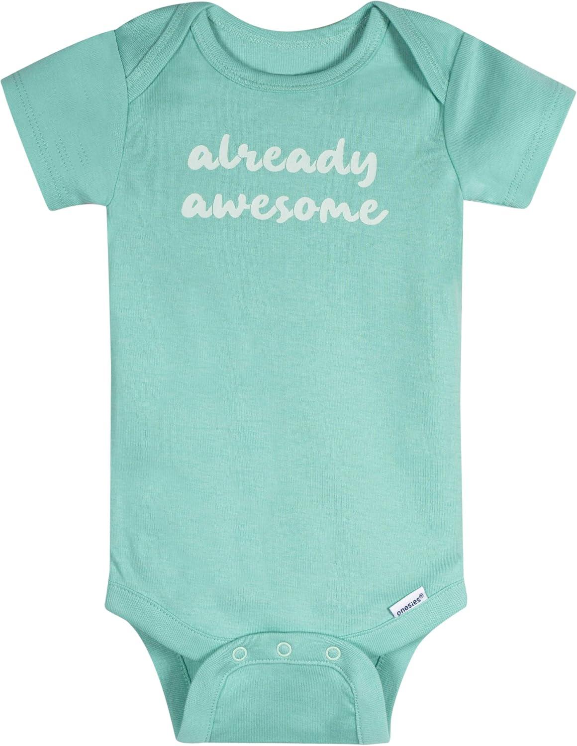 imageOnesies Brand Baby 8pack Short Sleeve Mix amp Match BodysuitsSuper Happy