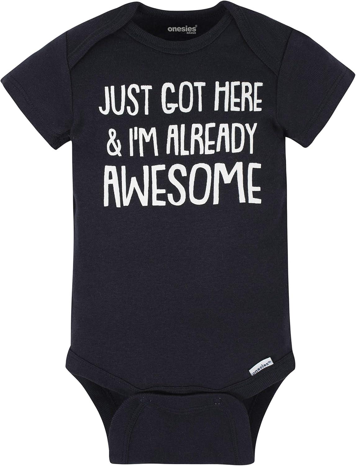 imageOnesies Brand Baby 8pack Short Sleeve Mix amp Match BodysuitsWhite Elephant