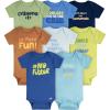 Onesies Brand Baby 8-pack Short Sleeve Mix & Match Bodysuits(Cool Kids)
