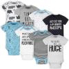 Onesies Brand Baby 8-pack Short Sleeve Mix & Match Bodysuits(White Elephant)