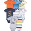 Onesies Brand Baby Boys’ 8-pack Short Sleeve Mix & Match Bodysuits(Loud Cute Dog)