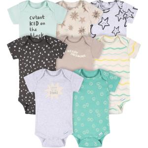 Onesies Brand Baby 8-pack Short Sleeve Mix & Match Bodysuits(Awesome Stars)
