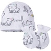 Onesies Brand Baby 12 Piece Cap and Mitten Set(Cats)