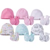 Onesies Brand Baby 12 Piece Cap and Mitten Set(Cats)
