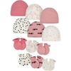 Onesies Brand Baby 12 Piece Cap and Mitten Set(Pink Bunny)
